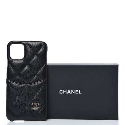 Chanel Caviar Quilted iPhone 11 Max Tech Case Black Burgundy 7 of 7