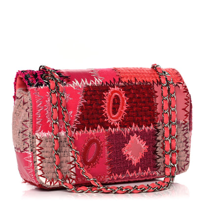 Chanel Tweed Patchwork Medium Single Flap Pink 3 of 15