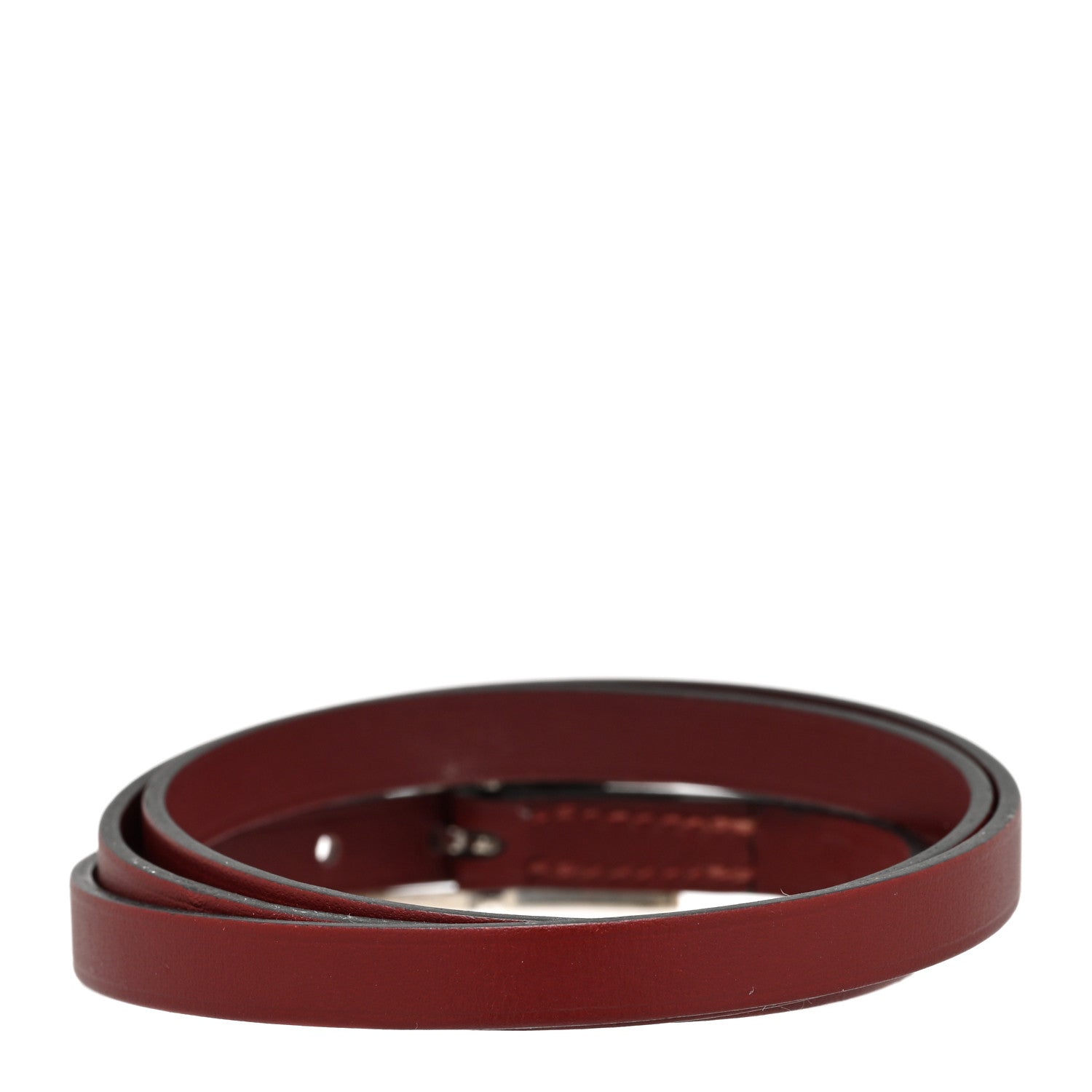 Hermes Chamonix Hapi 3MM Triple Tour Wrap Bracelet L Rouge H 3 of 4