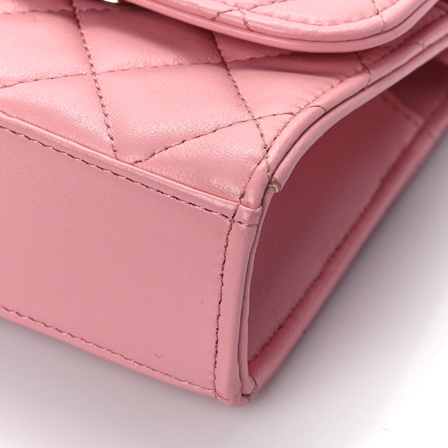 Chanel Lambskin Quilted Mini Trendy CC Clutch With Chain Pink 15 of 20