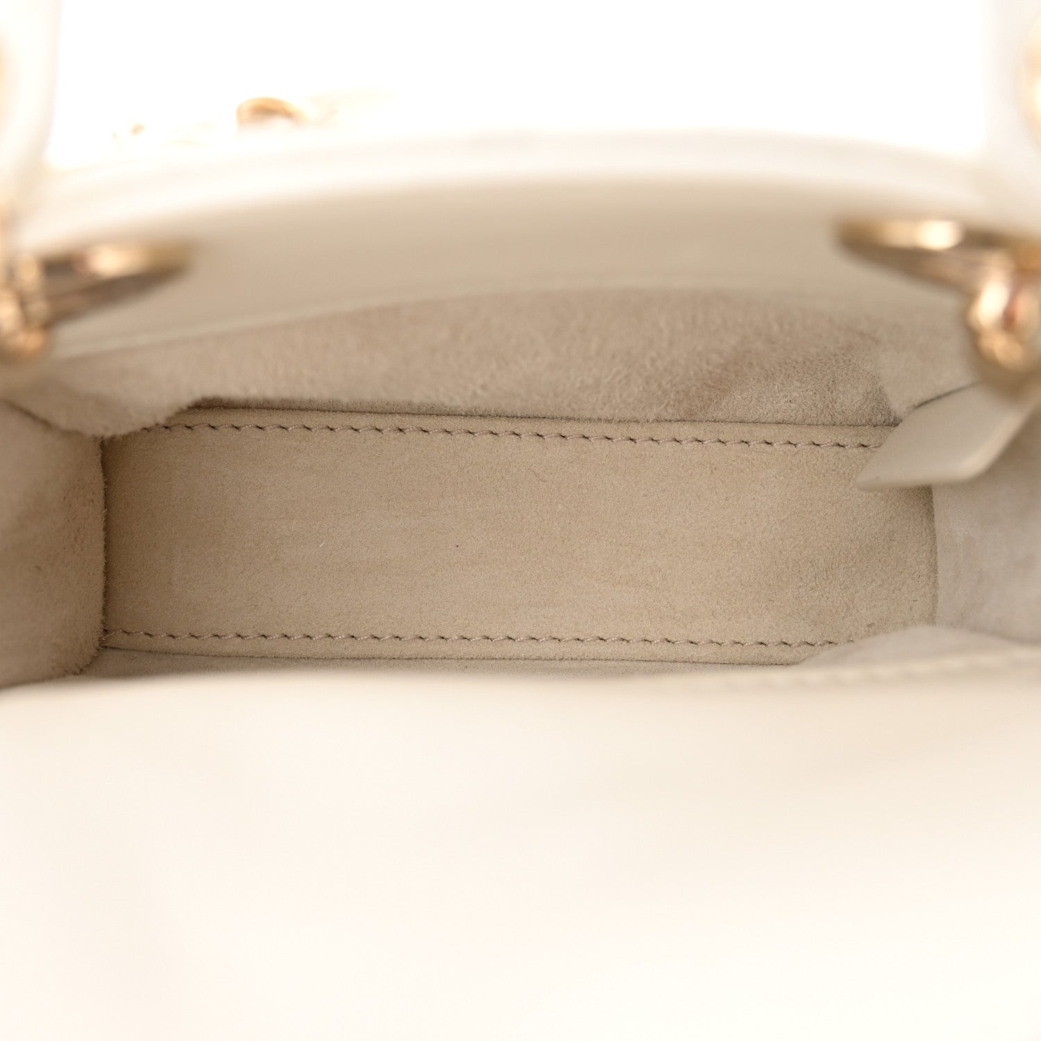 Christian Dior Lambskin Cannage Micro Lady Dior White 5 of 11