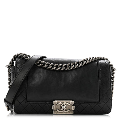 Chanel Calfskin Medium Boy Reverso Flap Black 1 of 16