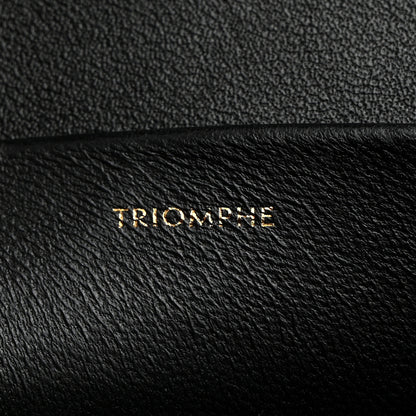 Celine Shiny Calfskin Triomphe Chain Shoulder Bag Black 7 of 11