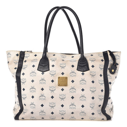 MCM Visetos Medium Tote White 1 of 23