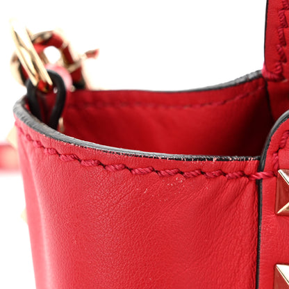Valentino Garavani Vitello Mini Rockstud Tote Fragola 10 of 11