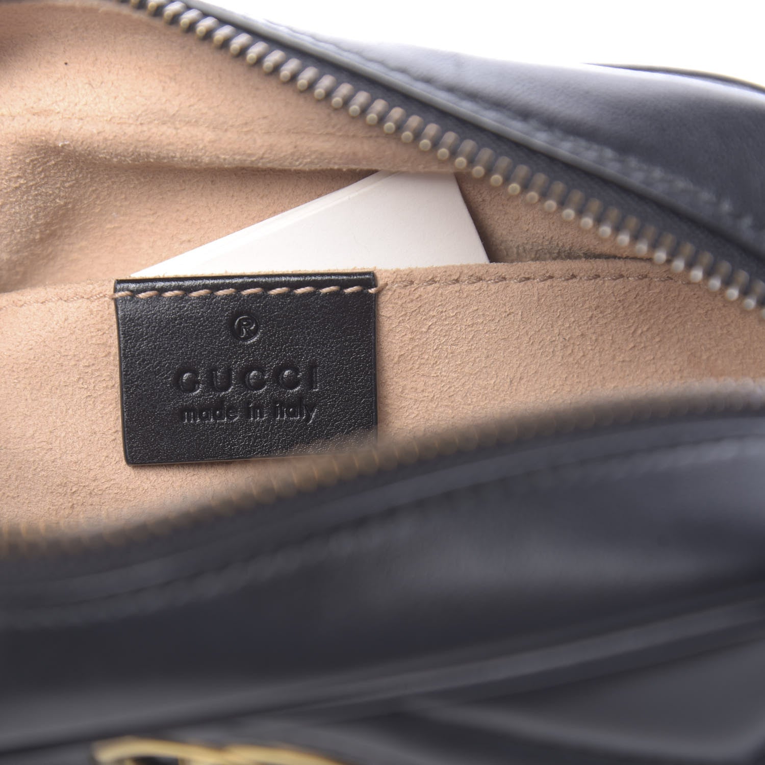 Gucci Calfskin Matelasse Mini GG Marmont Chain Shoulder Bag Black 6 of 10
