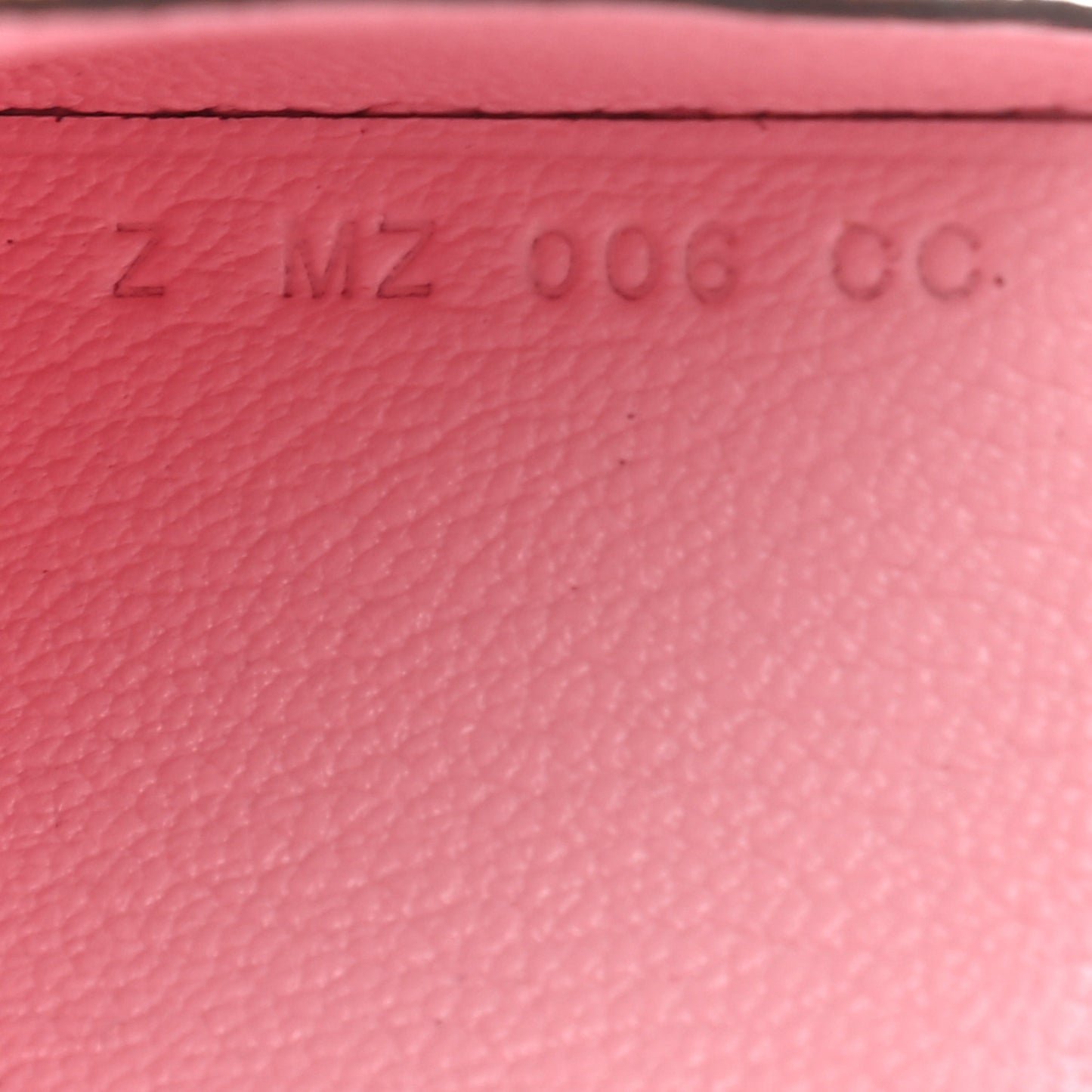 Chevre Mysore Verso Calvi Duo Card Case Caramel Rose Sakura