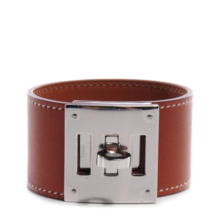 Hermes Natural Barenia Kelly Dog Cuff 40 1 of 8