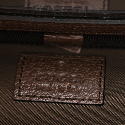 Gucci GG Supreme Monogram Textured Calfskin Web Ophidia Vanity Cosmetic Case Beige Ebony New Acero 6 of 7