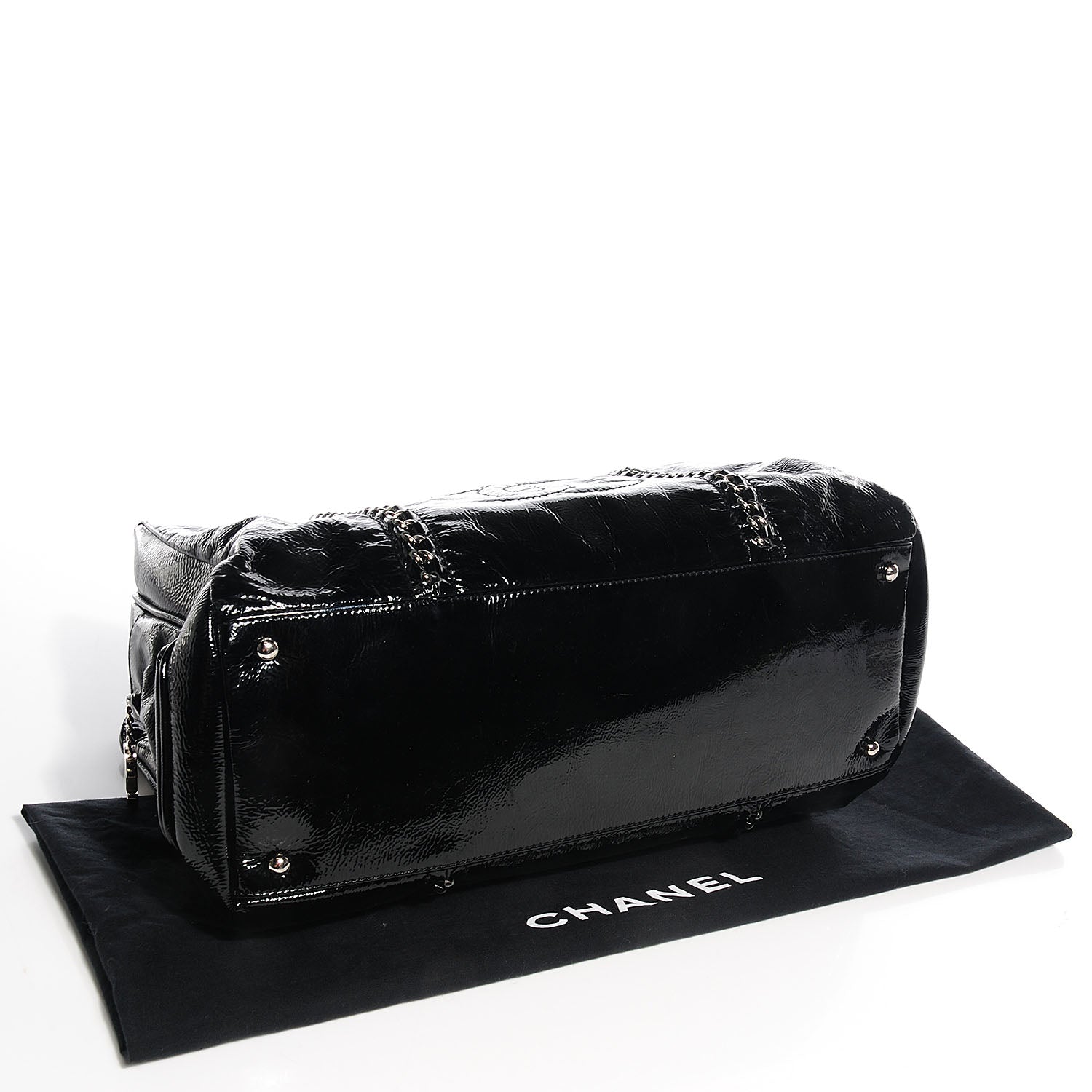 Chanel Patent Calfskin Large Luxe Ligne Tote Black 4 of 8