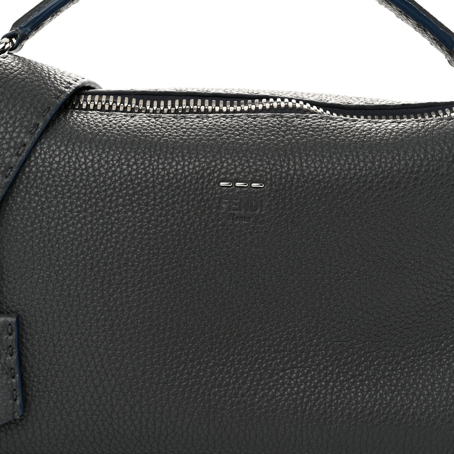 Fendi Cuoio Romano Selleria Lei Boston Tote Asfalto 8 of 10