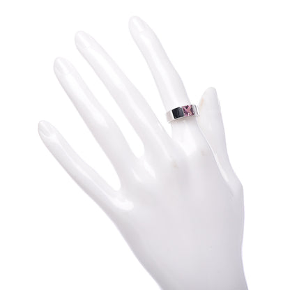 Cartier 18K White Gold Pink Tourmaline Tank Ring 48 4.5 2 of 5