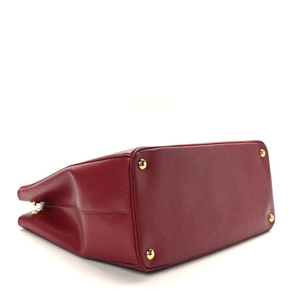 Prada Saffiano Lux Bi-Color Large Galleria Double Zip Tote Cerise Fuoco 4 of 8