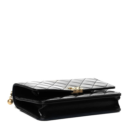 Chanel Calfskin Quilted Perfect Fit Wallet On Chain WOC Black 4 of 10