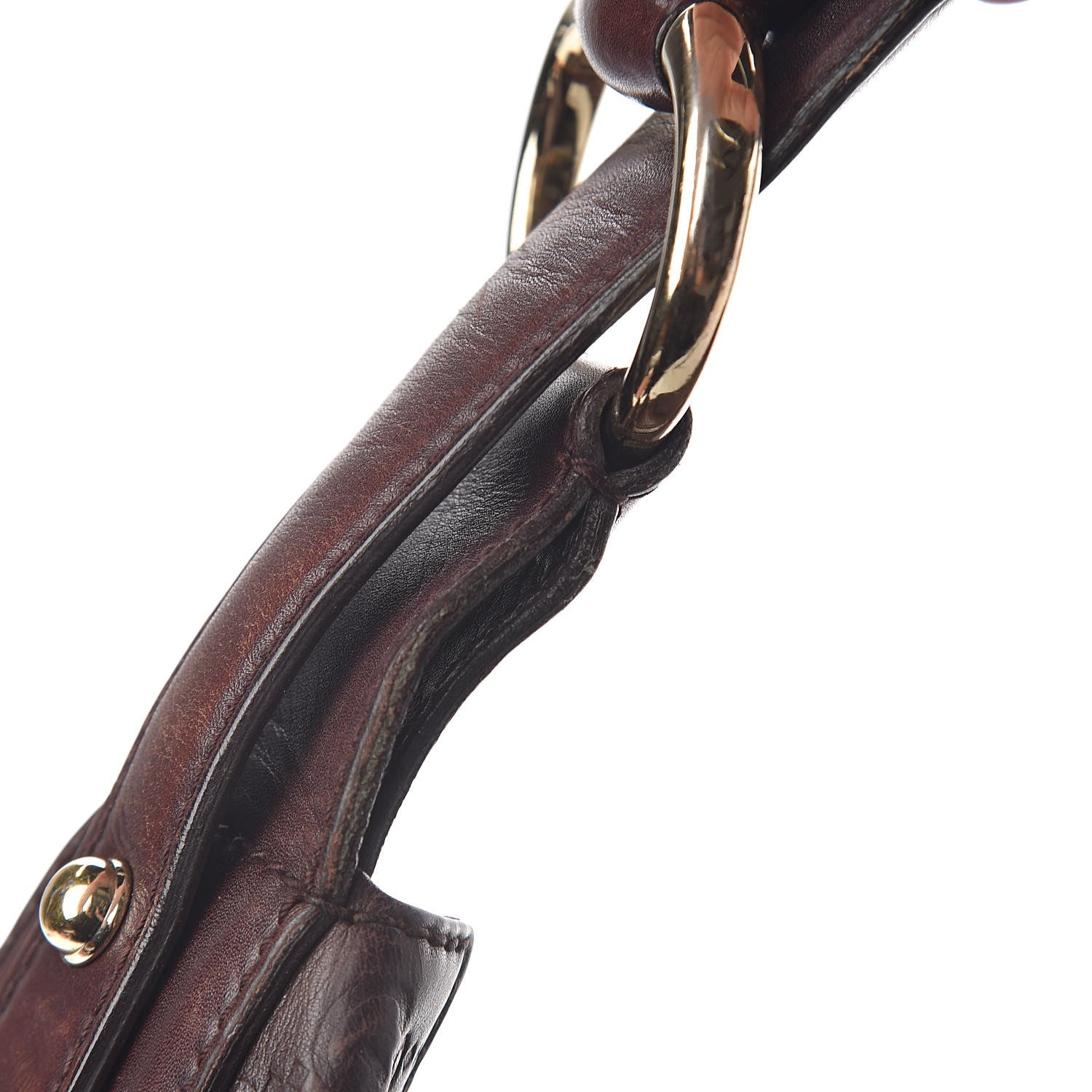 Gucci Calfskin Medium Horsebit Chain Hobo Brown 14 of 19