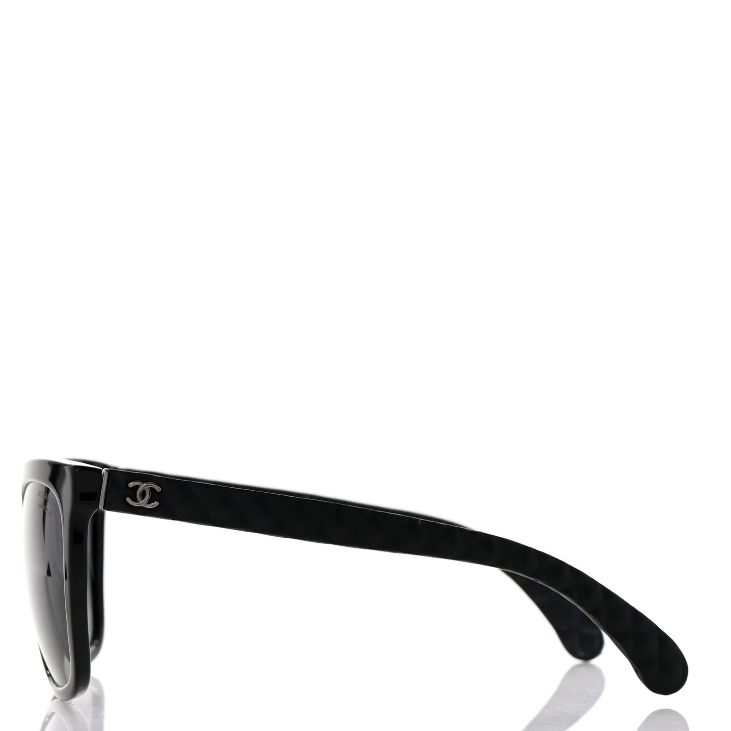 Acetate Quilted Polarized Butterfly CC Sunglasses 5288-Q Black