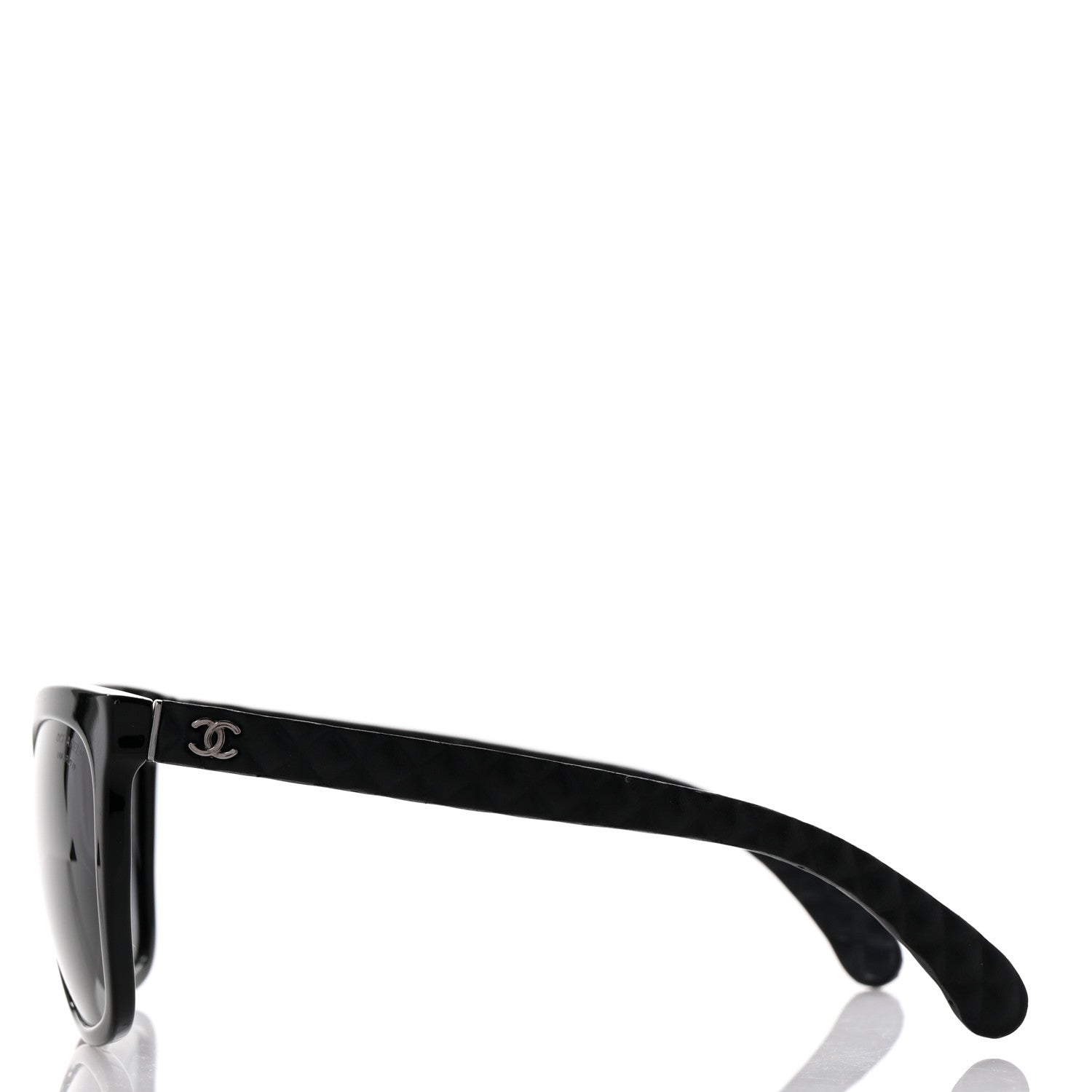 Chanel Acetate Quilted Polarized Butterfly CC Sunglasses 5288-Q Black 3 of 7