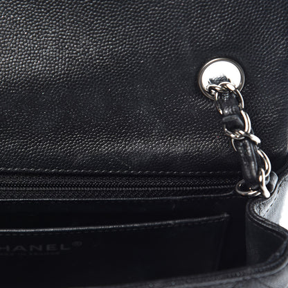 Chanel Metallic Caviar Quilted Mini Rectangular Flap Black 8 of 12