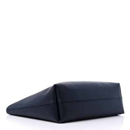 Saint Laurent Calfskin Large Shopping Tote Navy 5 of 19