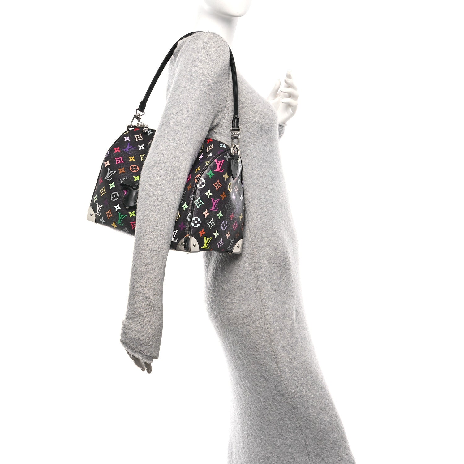 Louis Vuitton LV X TM Monogram Multicolor Speedy Soft 30 Black 2 of 9