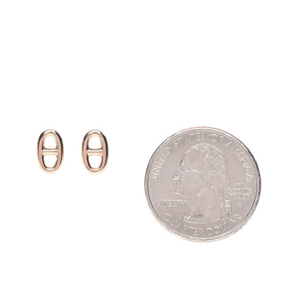 Hermes 18K Rose Gold TPM Farandole Stud Earrings 2 of 6