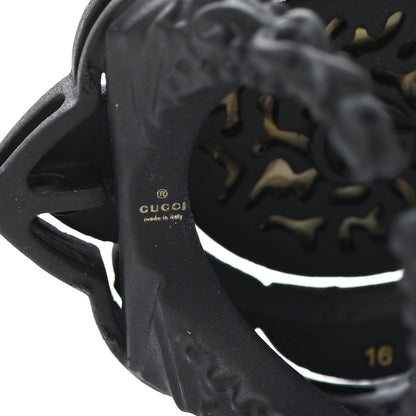 Gucci Metal Crystal Velvet Ring 16 Black 4 of 5