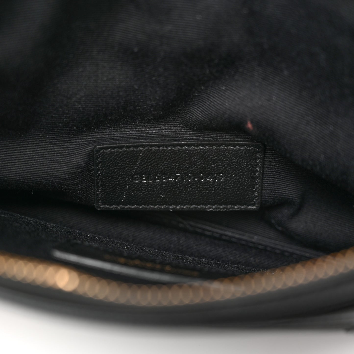 Grain De Poudre Chevron Monogram Large Bill Pouch Black