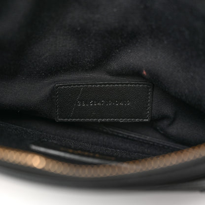 Saint Laurent Grain De Poudre Chevron Monogram Large Bill Pouch Black 7 of 10