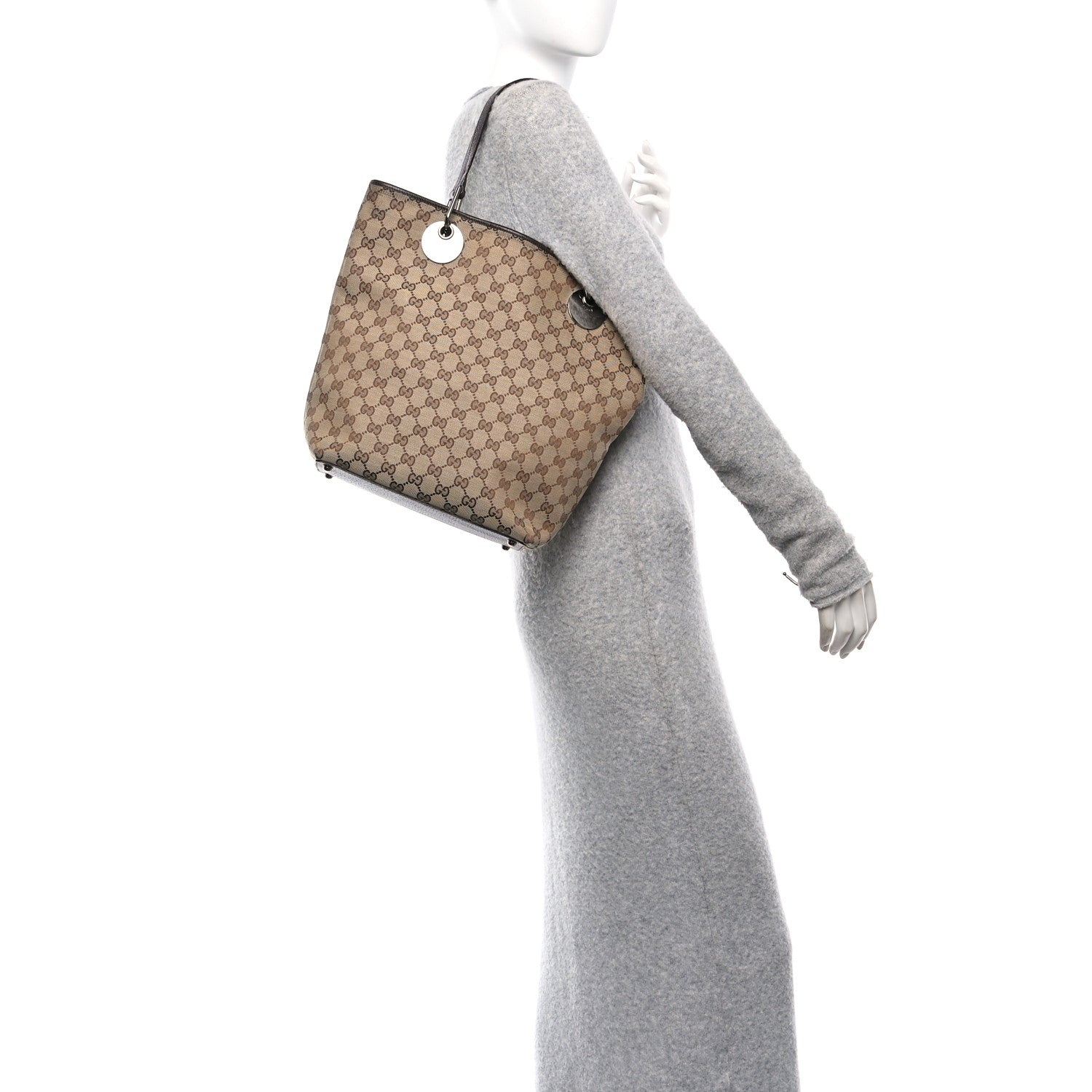 Gucci Monogram Large Eclipse Tote  Brown 2 of 10