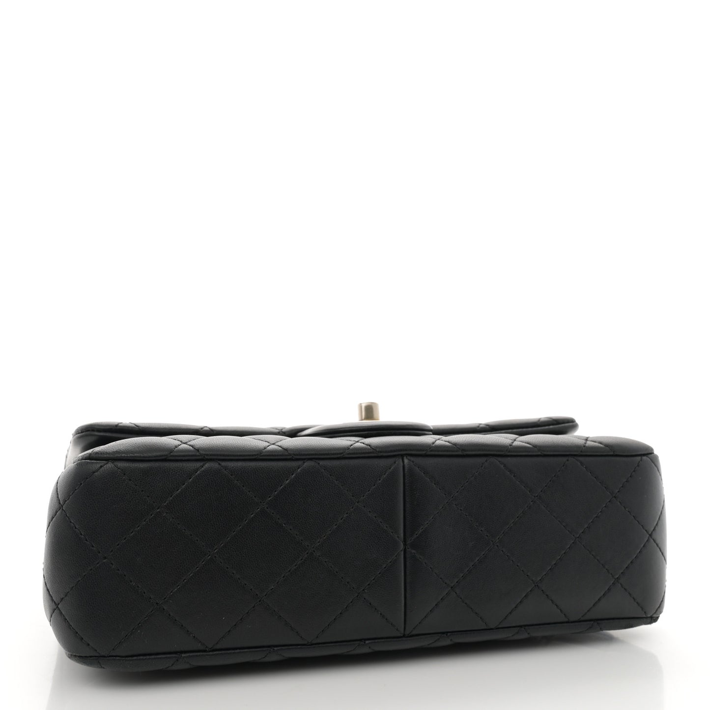 Lambskin Quilted Small Sweet Camellia Flap Black
