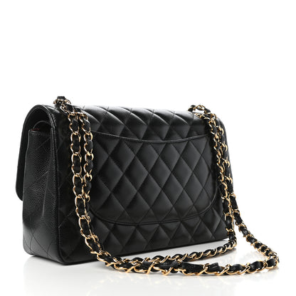 Chanel Caviar Quilted Jumbo Double Flap Black 3 of 9