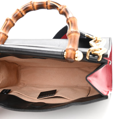 Gucci Nappa Bamboo Web Mini Nymphaea Top Handle Bag Black 6 of 13