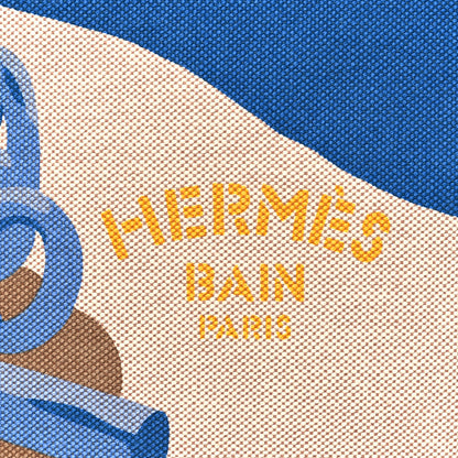 Hermes Cotton Canvas Escale A La Plage Flat Case Ciel Nuit 7 of 7