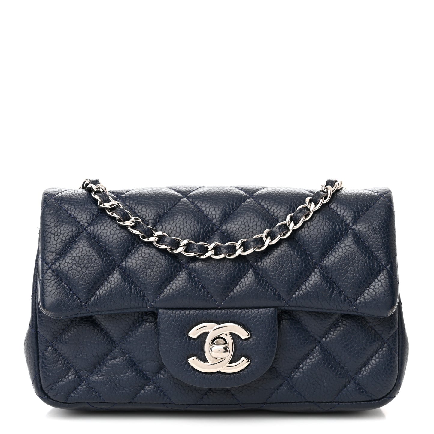 Caviar Quilted Extra Mini Flap Blue