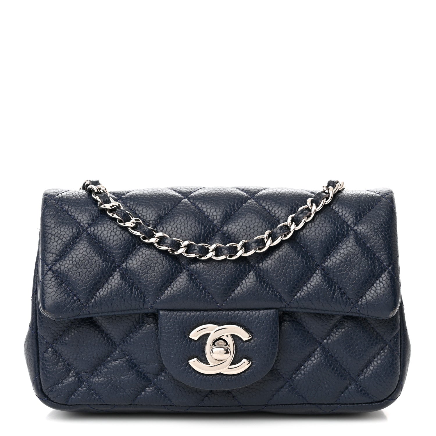 Chanel Caviar Quilted Extra Mini Flap Blue 1 of 12