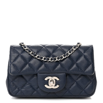 Chanel Caviar Quilted Extra Mini Flap Blue 1 of 12