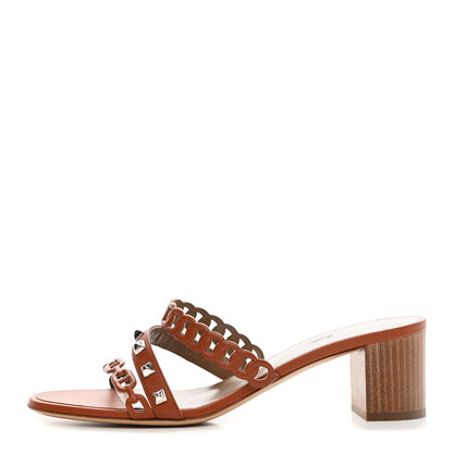 Hermes Nappa Ajaccio Sandals 39 Cognac 1 of 9