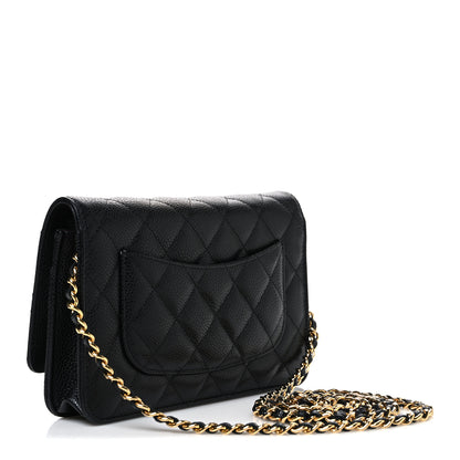 Chanel Caviar Quilted Wallet on Chain WOC Black 3 of 11