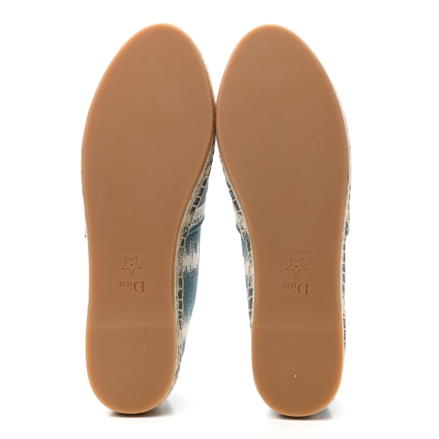 Cotton D-Stripes Embroidered Granville 15mm Espadrilles 37.5 Deep Ocean