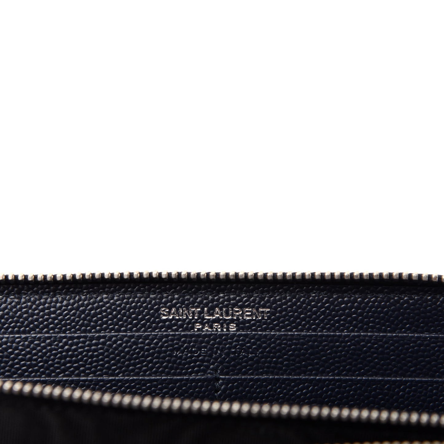 Grain De Poudre Matelasse Chevron Monogram Zip Around Wallet Deep Marine