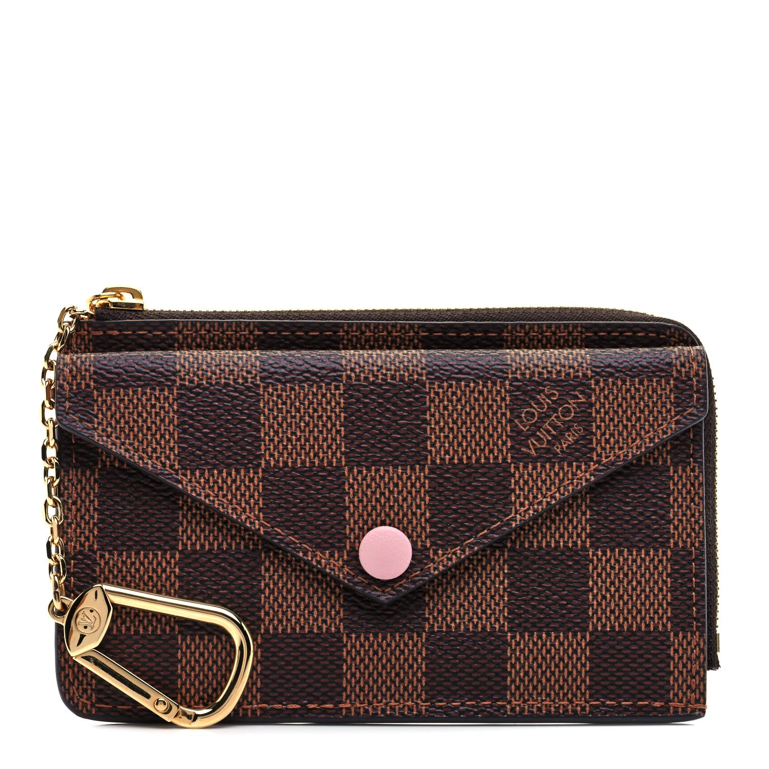 Louis Vuitton Damier Ebene Recto Verso Card Holder Rose Ballerine 1 of 6