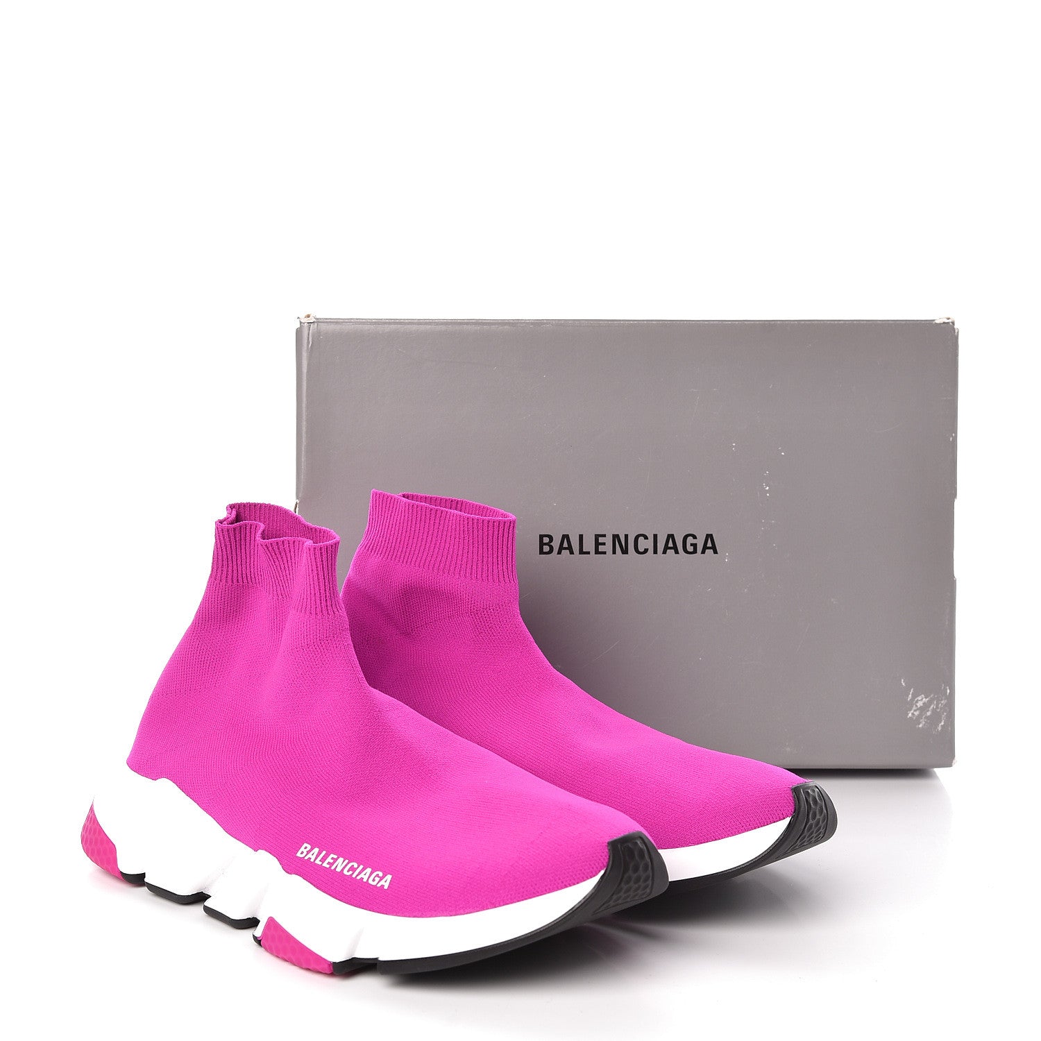 Balenciaga Neoprene Knit Womens Speed Sneakers 42 Fuchsia 8 of 8