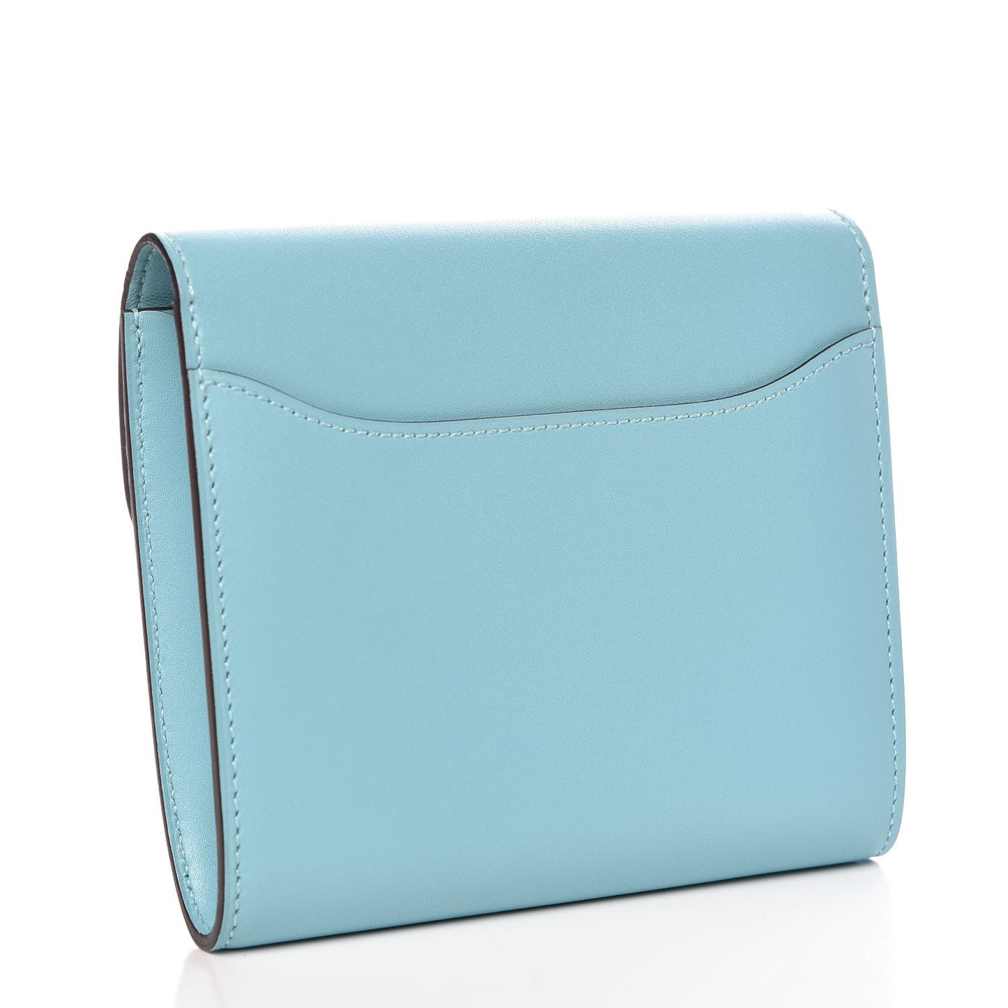 Tadelakt Lizard Constance Short Wallet Bleu Atoll Ficelle