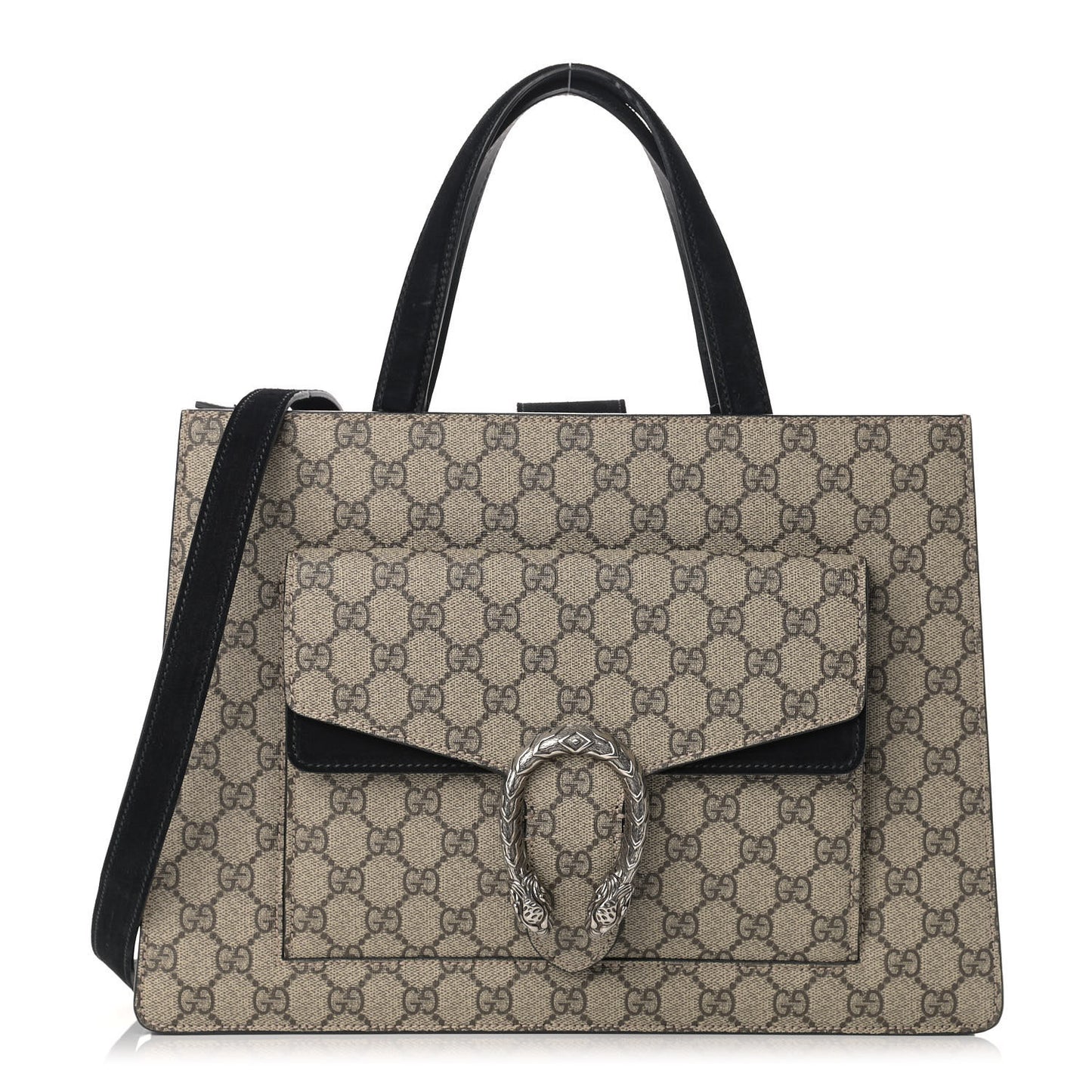 GG Supreme Monogram Dionysus Tote Beige Black