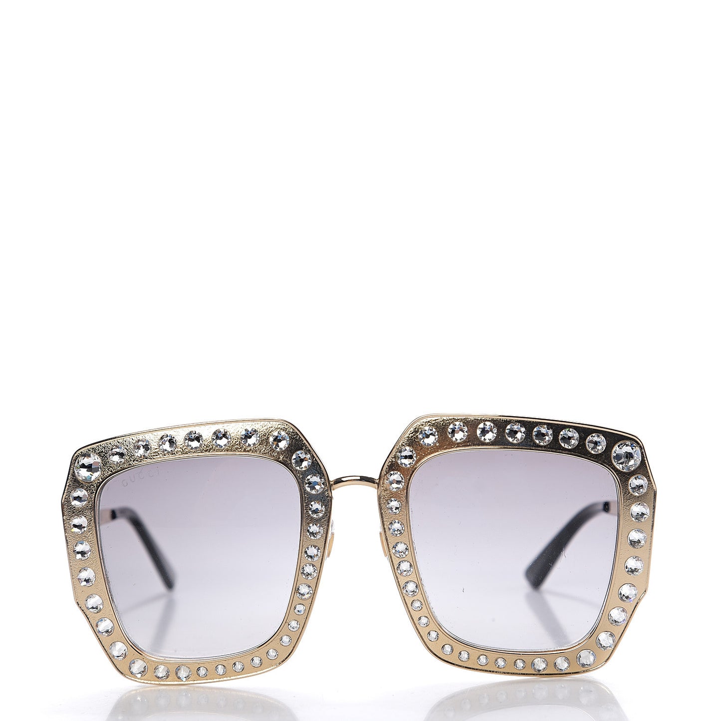 Metal Acetate Crystal Oversize GG0115S Sunglasses Gold