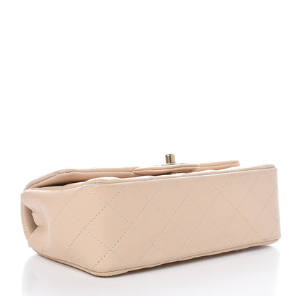 Chanel Lambskin Quilted Mini Rectangular Flap Beige 4 of 13