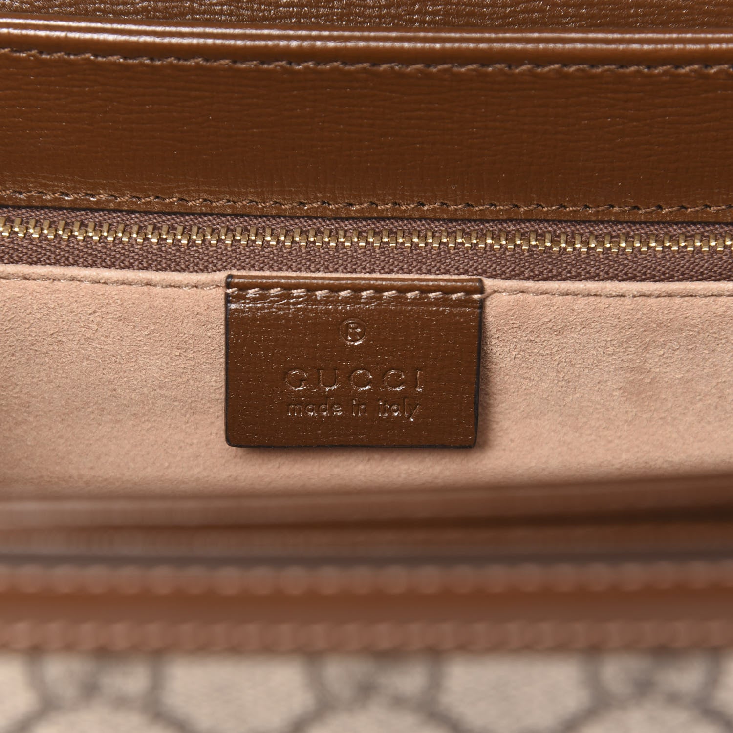 Gucci GG Supreme Monogram Horsebit 1955 Shoulder Bag Beige Brown Sugar 5 of 9