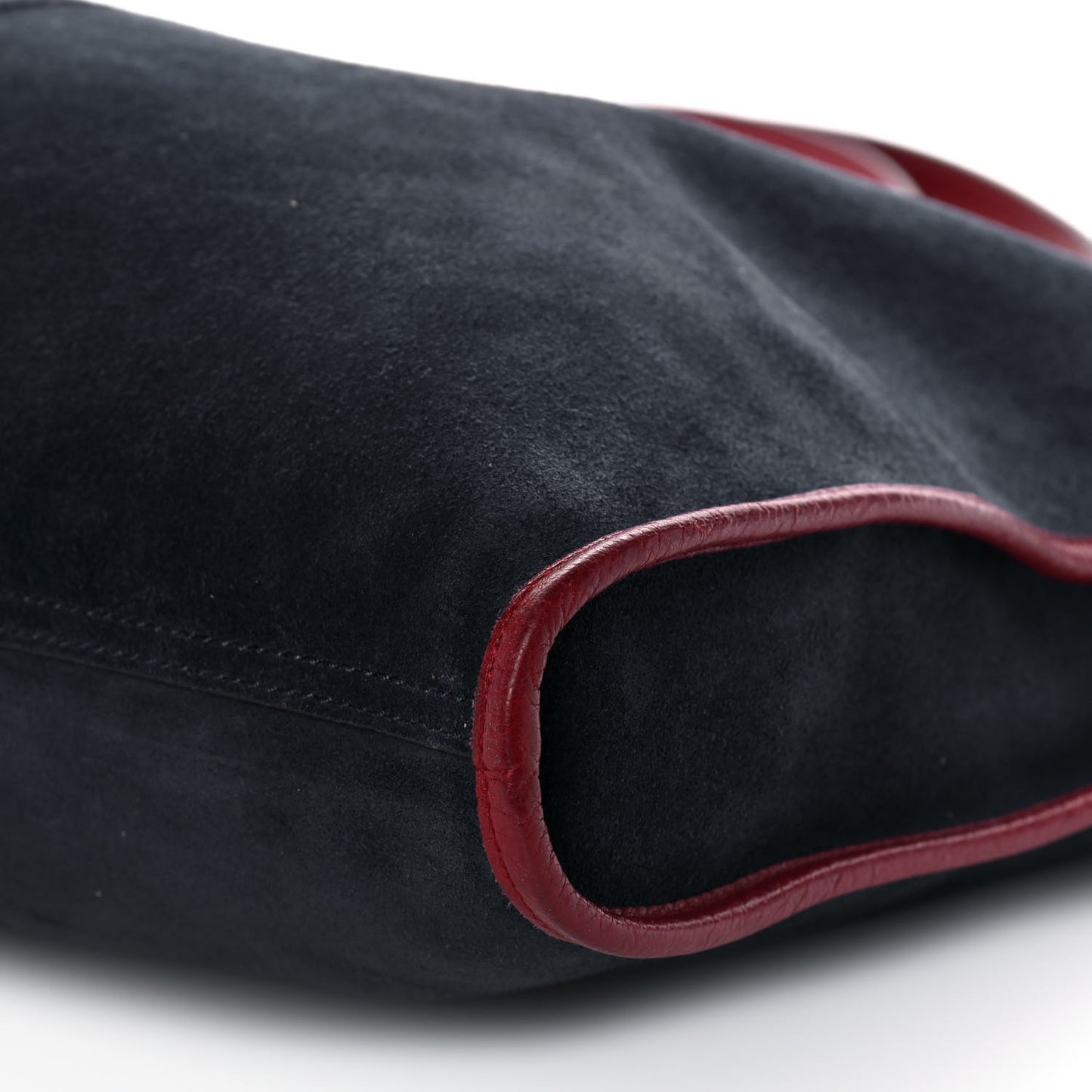 Suede Calfskin Large Rajah Chain Tote New Blue Romantic Cherry