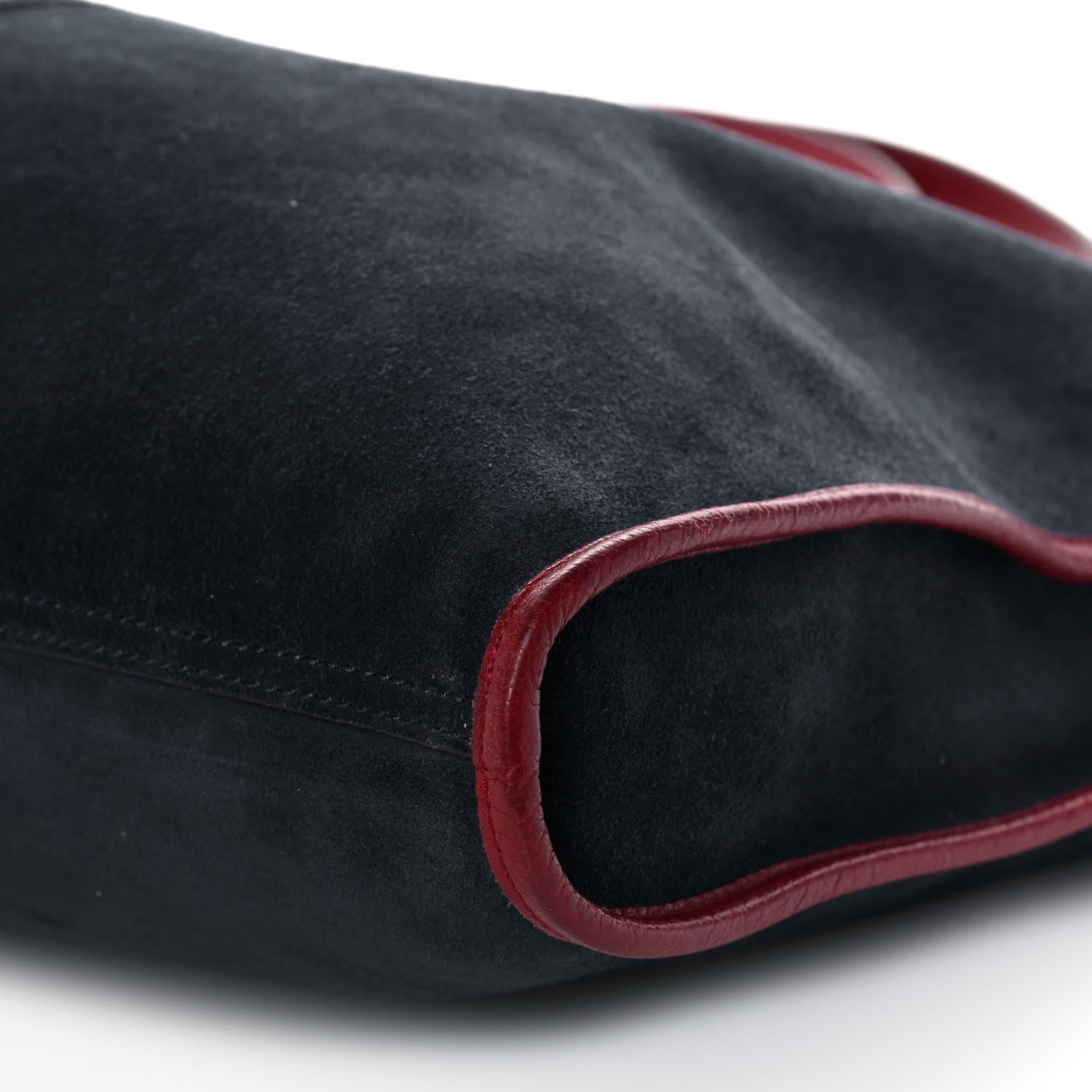 Gucci Suede Calfskin Large Rajah Chain Tote New Blue Romantic Cherry 11 of 12