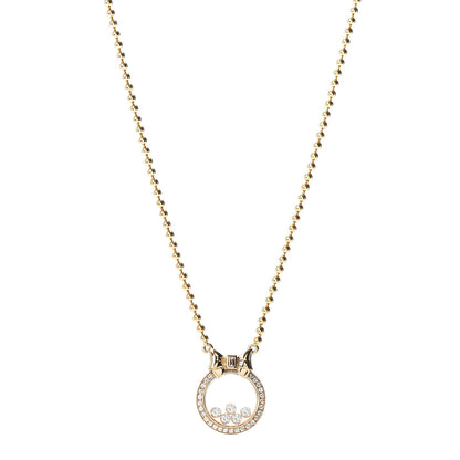 Chopard 18K Yellow Gold 5 Happy Diamonds Bow Pendant Necklace 1 of 4